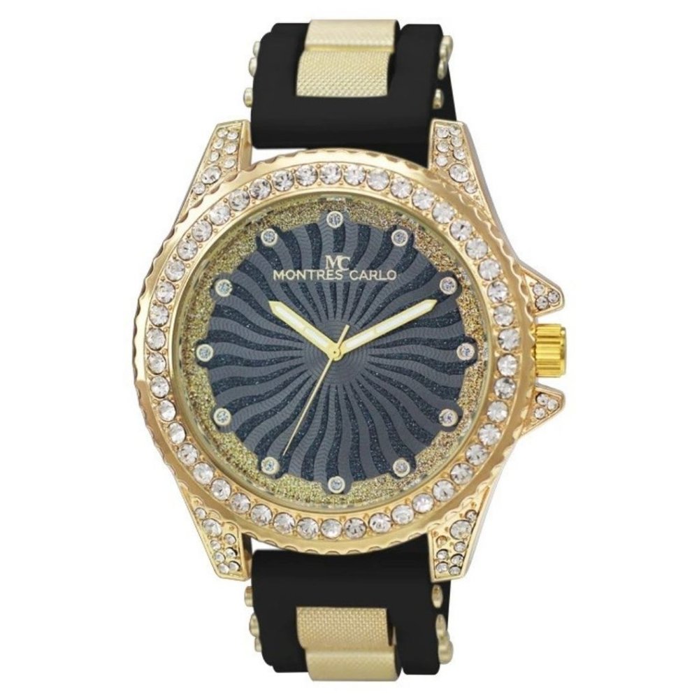 53mm Montres Carlo Men's Fashion Simulate Diamond Luxury Rapper Dress Watch